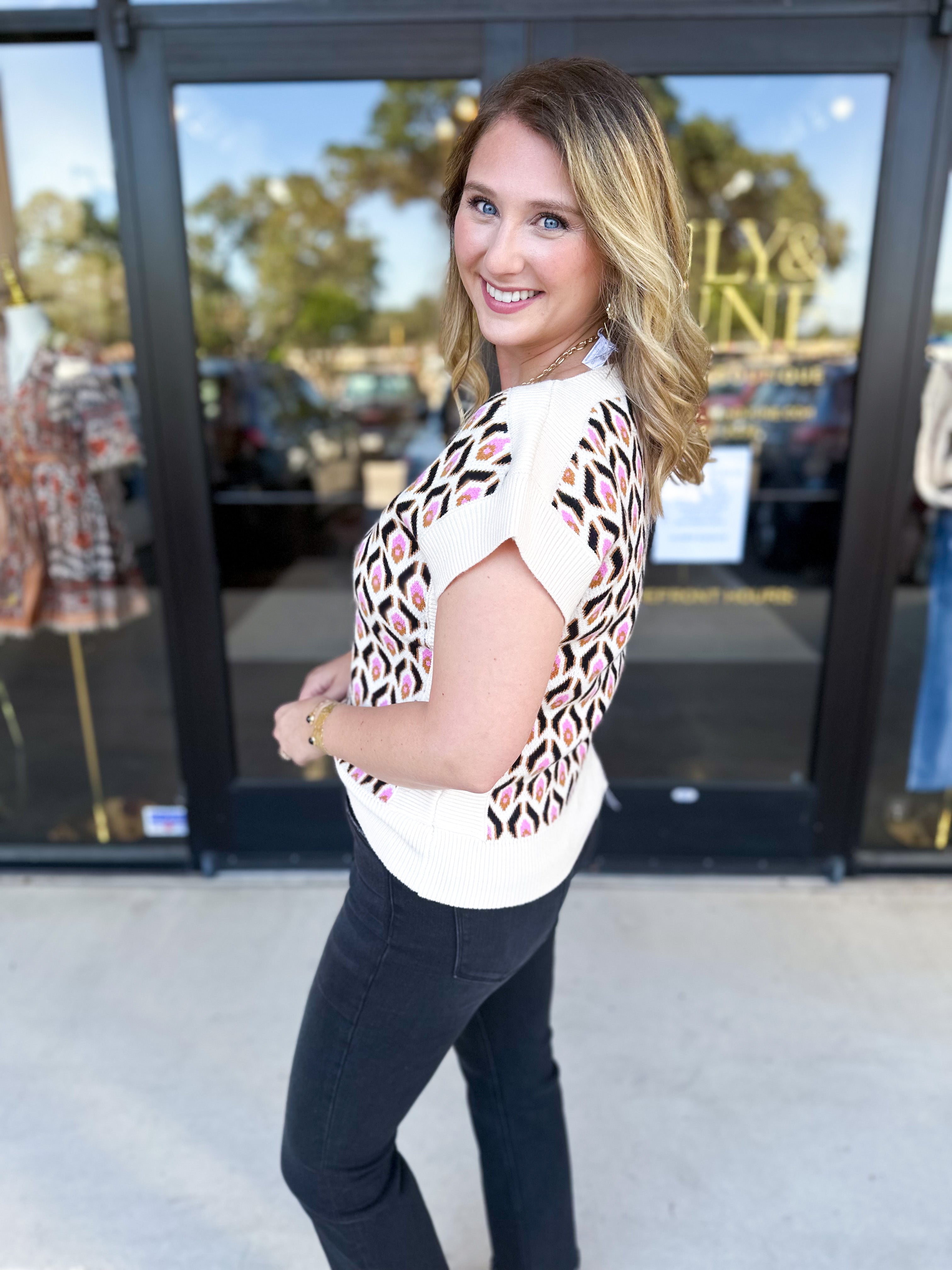 THML - Sloane Sweater Vest-230 Sweaters/Cardis-THML-July & June Women's Fashion Boutique Located in San Antonio, Texas