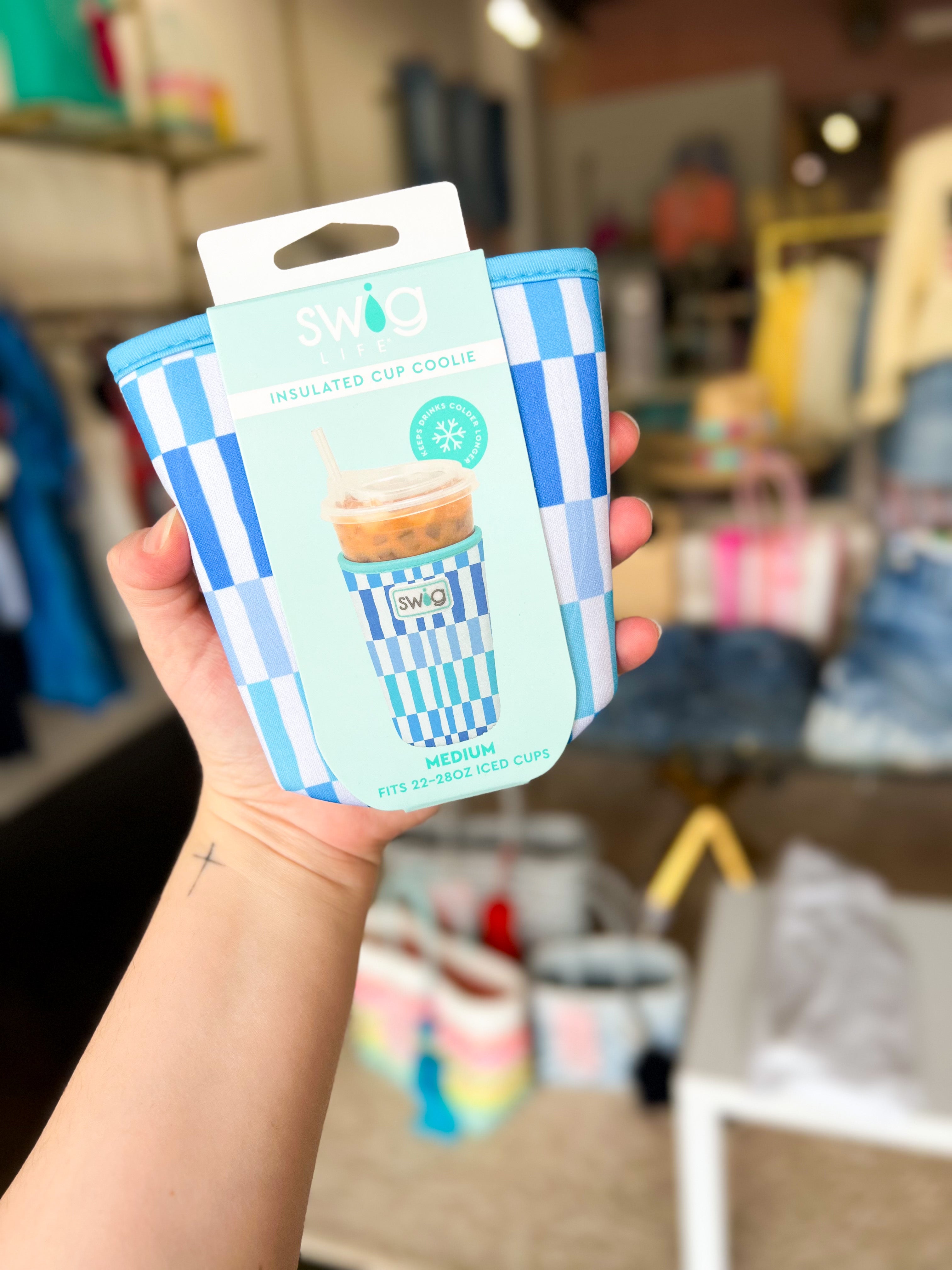 SWIG- Sherbet Stripe Iced Cup Coolie- Medium-140 Gifts + Home-SWIG-July & June Women's Fashion Boutique Located in San Antonio, Texas