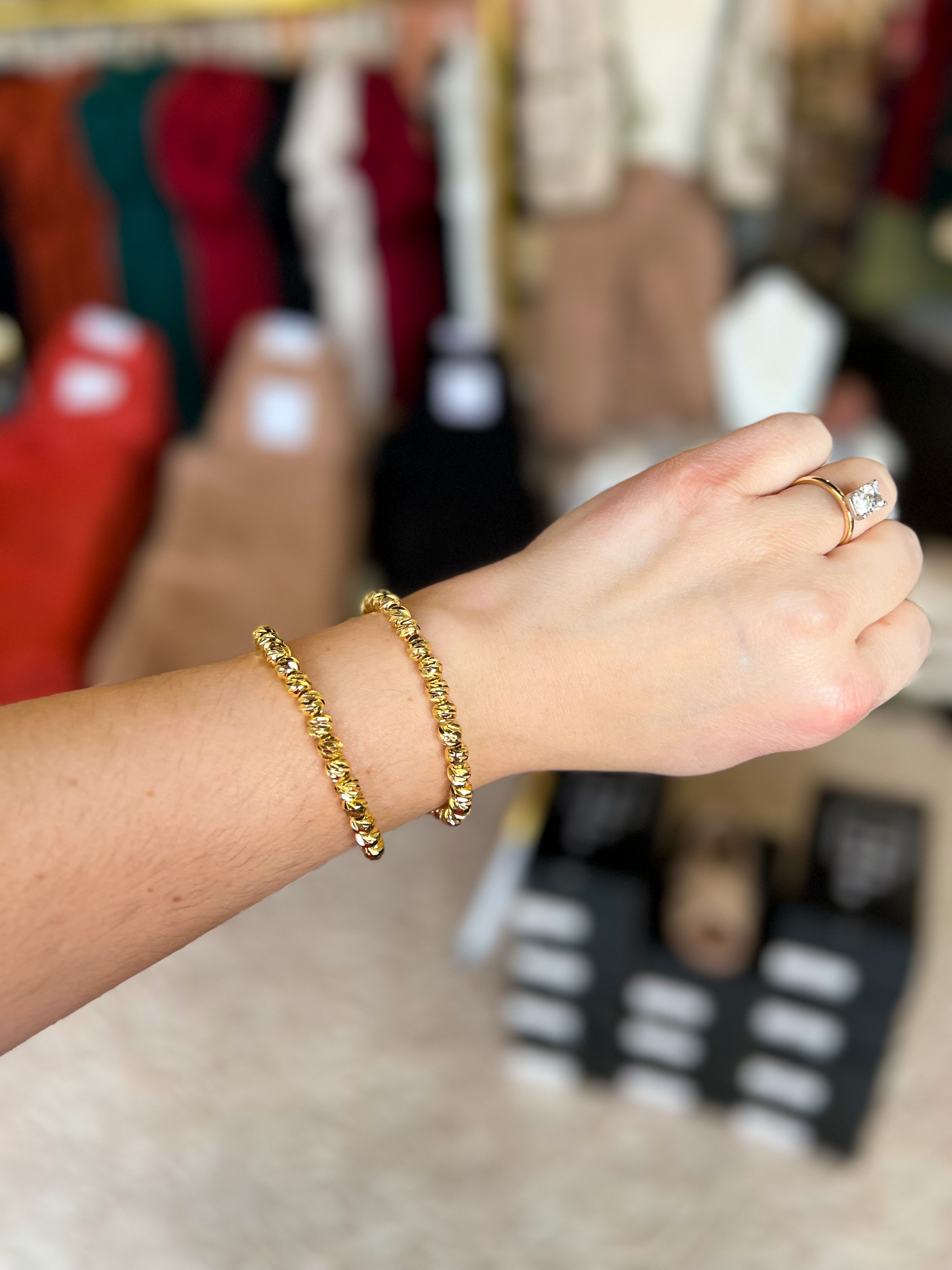Stretchy Beam Bracelet Large - Easton Elle-110 Jewelry & Hair-Easton Elle-July & June Women's Fashion Boutique Located in San Antonio, Texas