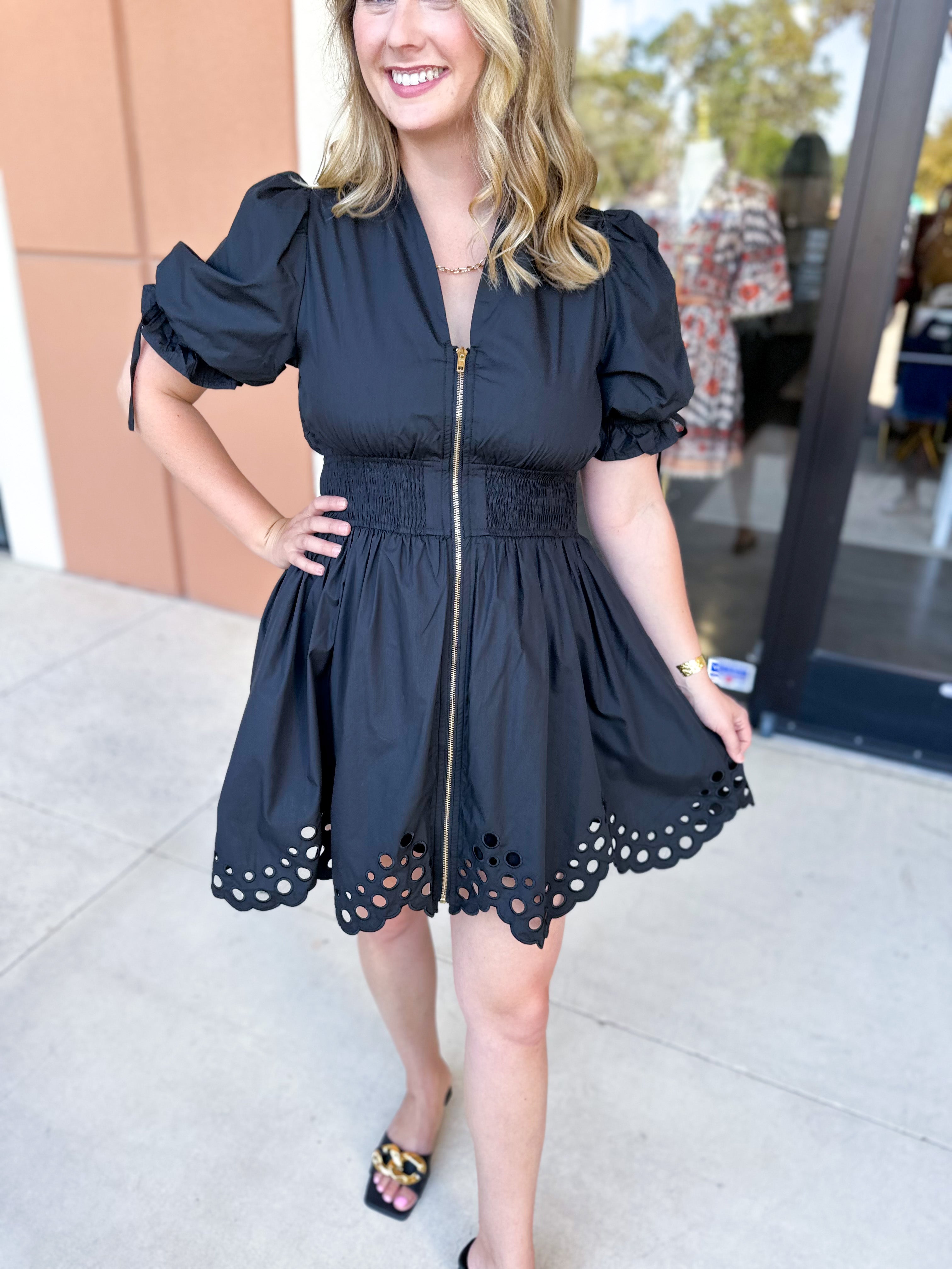 The Adeline Mini Dress - Black-510 Mini-ENTRO-July & June Women's Fashion Boutique Located in San Antonio, Texas