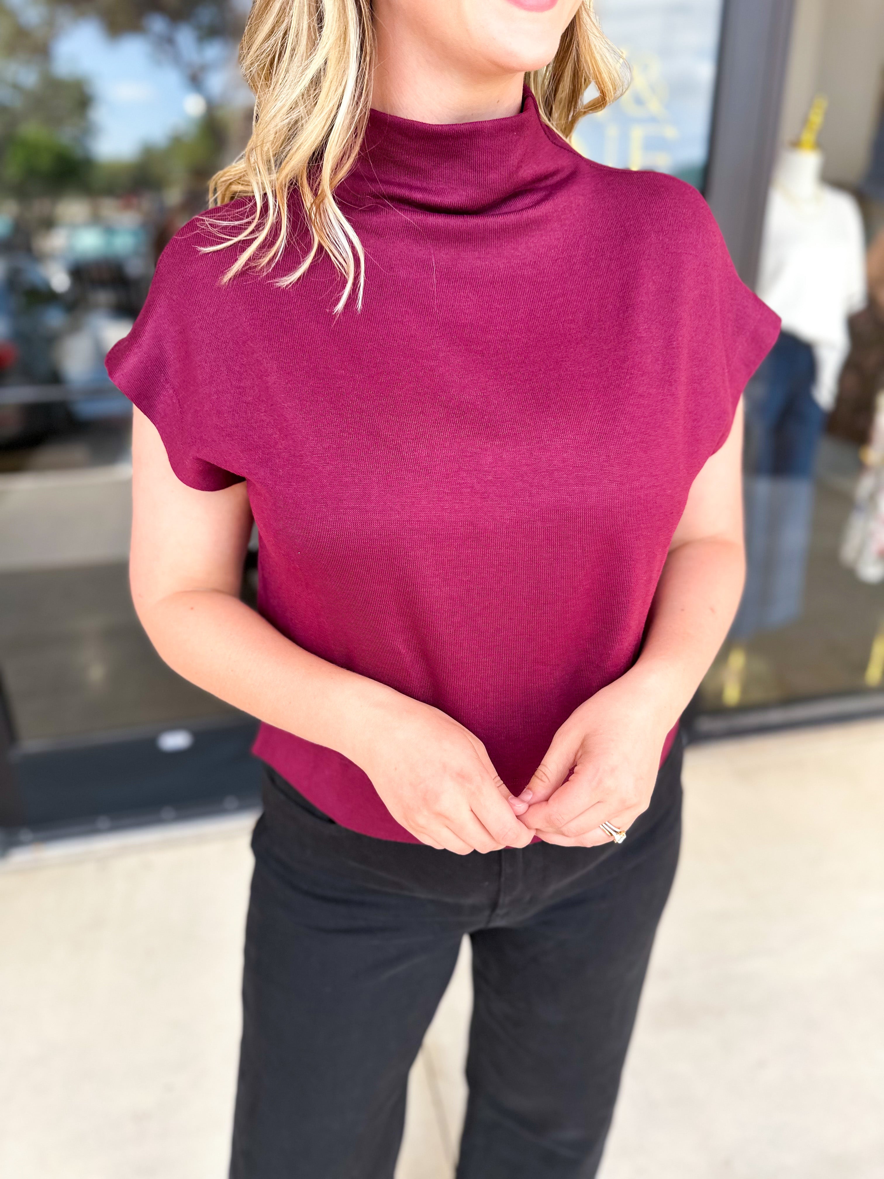 The Classic Chic Top - Maroon-210 Casual Blouses-ENTRO-July & June Women's Fashion Boutique Located in San Antonio, Texas