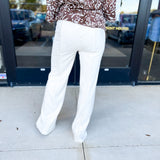 Cream Suede Trousers-400 Pants-FATE-July & June Women's Fashion Boutique Located in San Antonio, Texas