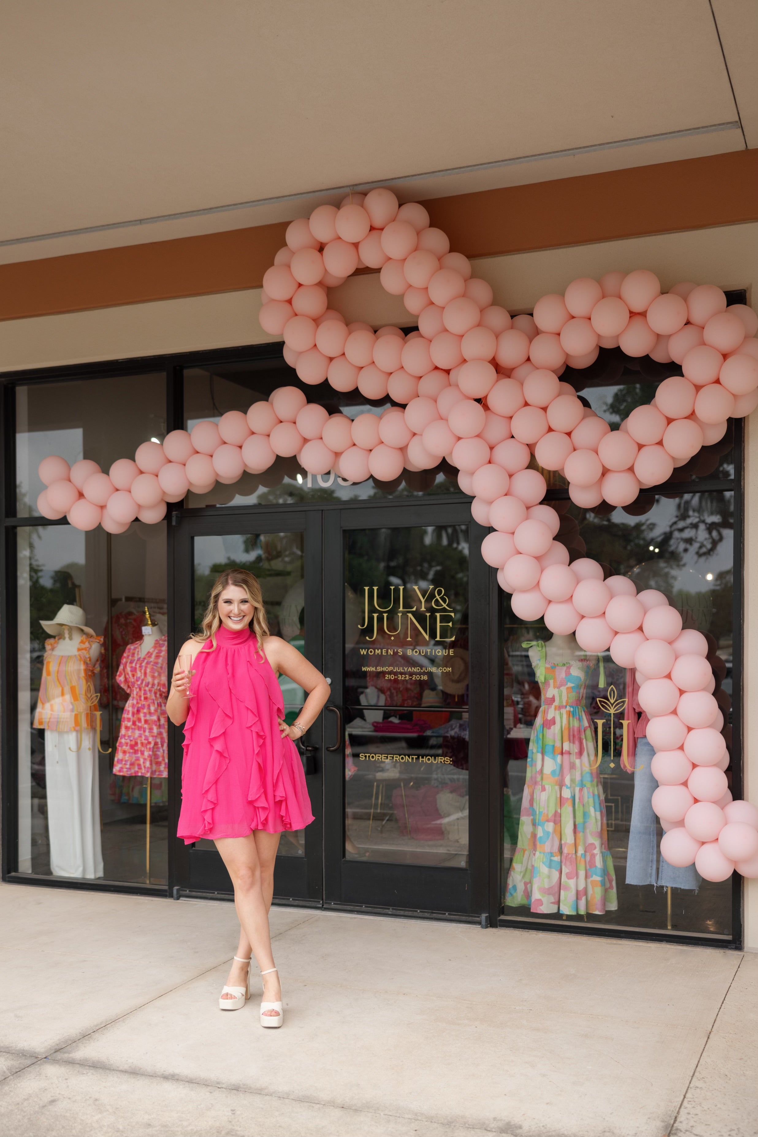 Pink Party Mini Dress-510 Mini-ENTRO-July & June Women's Fashion Boutique Located in San Antonio, Texas