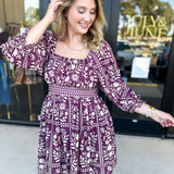 The Wrenlee Mini Dress - Wine-510 Mini-POLOGRAM-July & June Women's Fashion Boutique Located in San Antonio, Texas