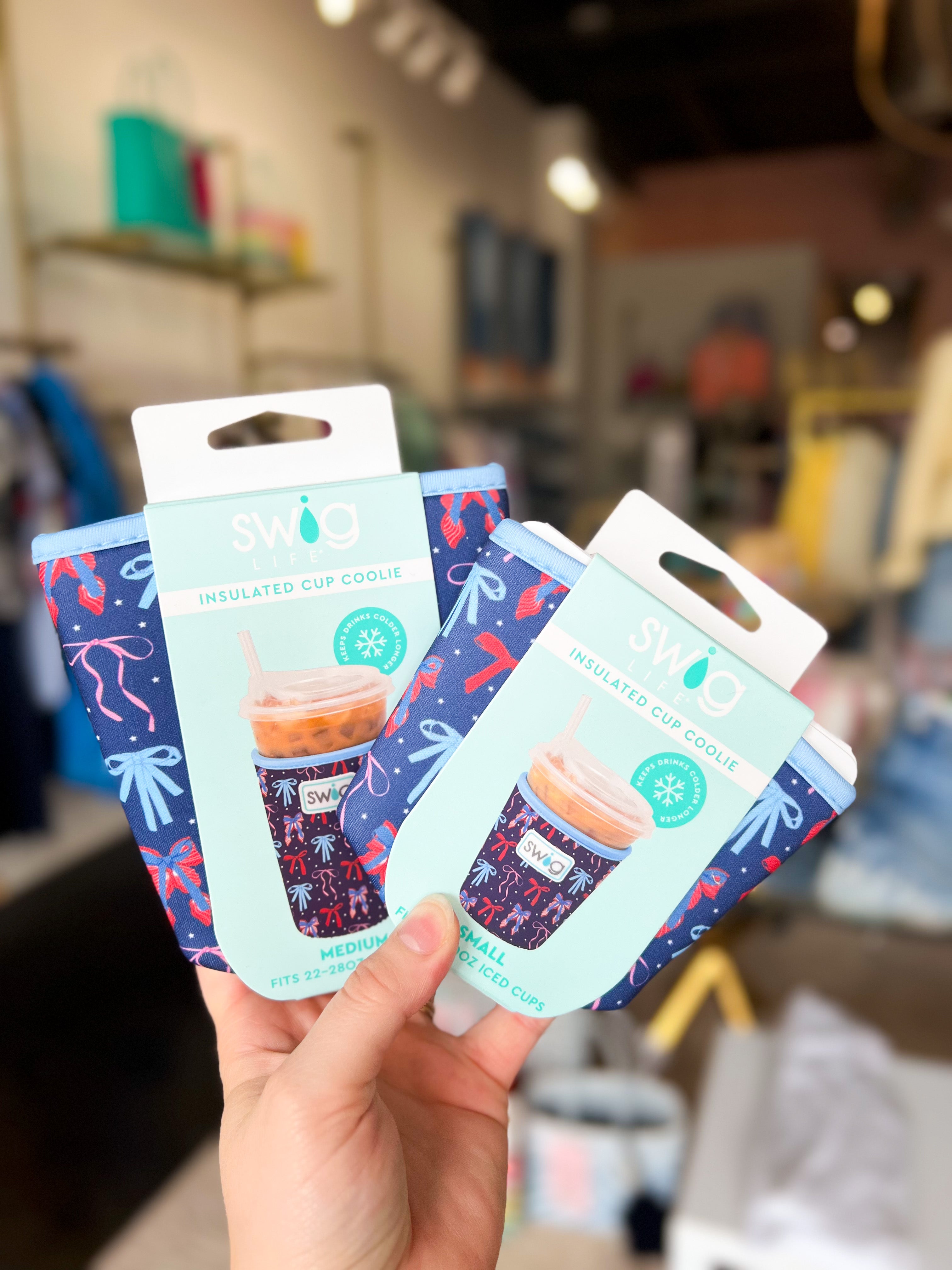 SWIG - Miss Independence Iced Cup Coolie - Medium-140 Gifts + Home-SWIG-July & June Women's Fashion Boutique Located in San Antonio, Texas