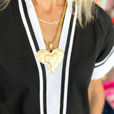 Rope Heart Necklace-110 Jewelry & Hair-HART DESIGNS-July & June Women's Fashion Boutique Located in San Antonio, Texas