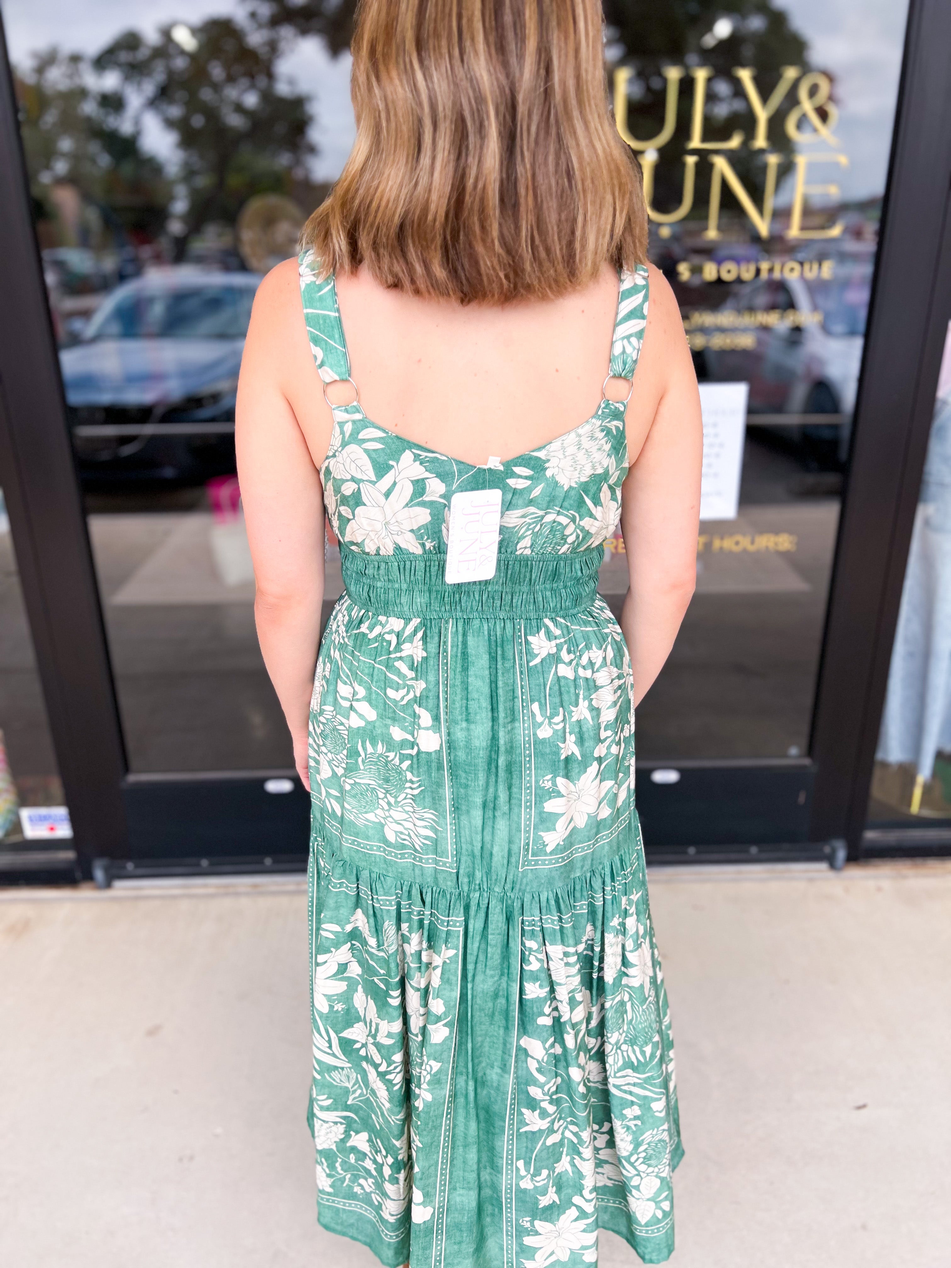 The Madrid Midi Dress-500 Midi-ENTRO-July & June Women's Fashion Boutique Located in San Antonio, Texas