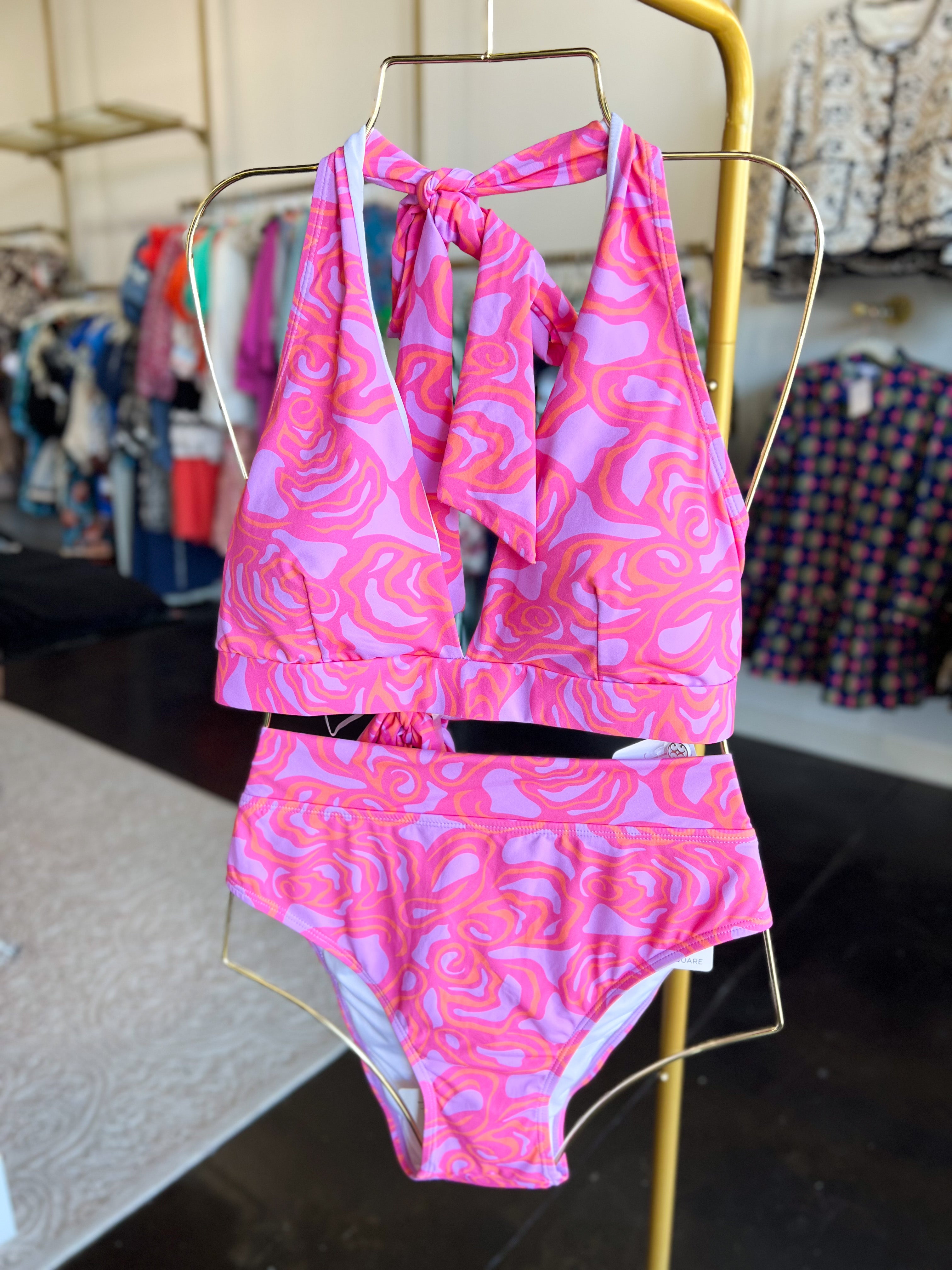 Mary Square - Sandy Short Two Piece Swim Suit - Kristi - FINAL SALE-300 Athleisure/Lounge-MARY SQUARE-July & June Women's Fashion Boutique Located in San Antonio, Texas