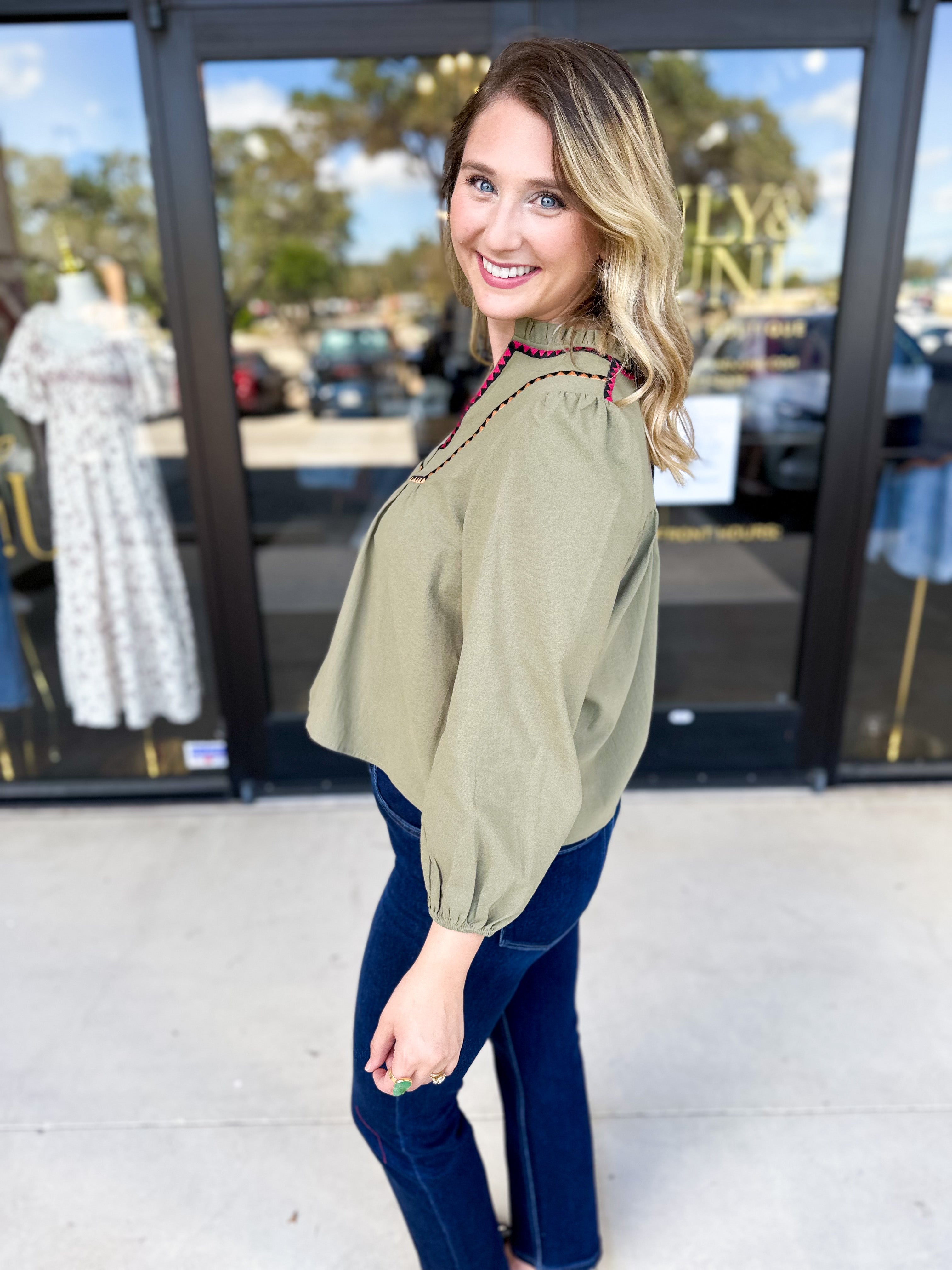 The Courtney Blouse-200 Fashion Blouses-ABLE-July & June Women's Fashion Boutique Located in San Antonio, Texas