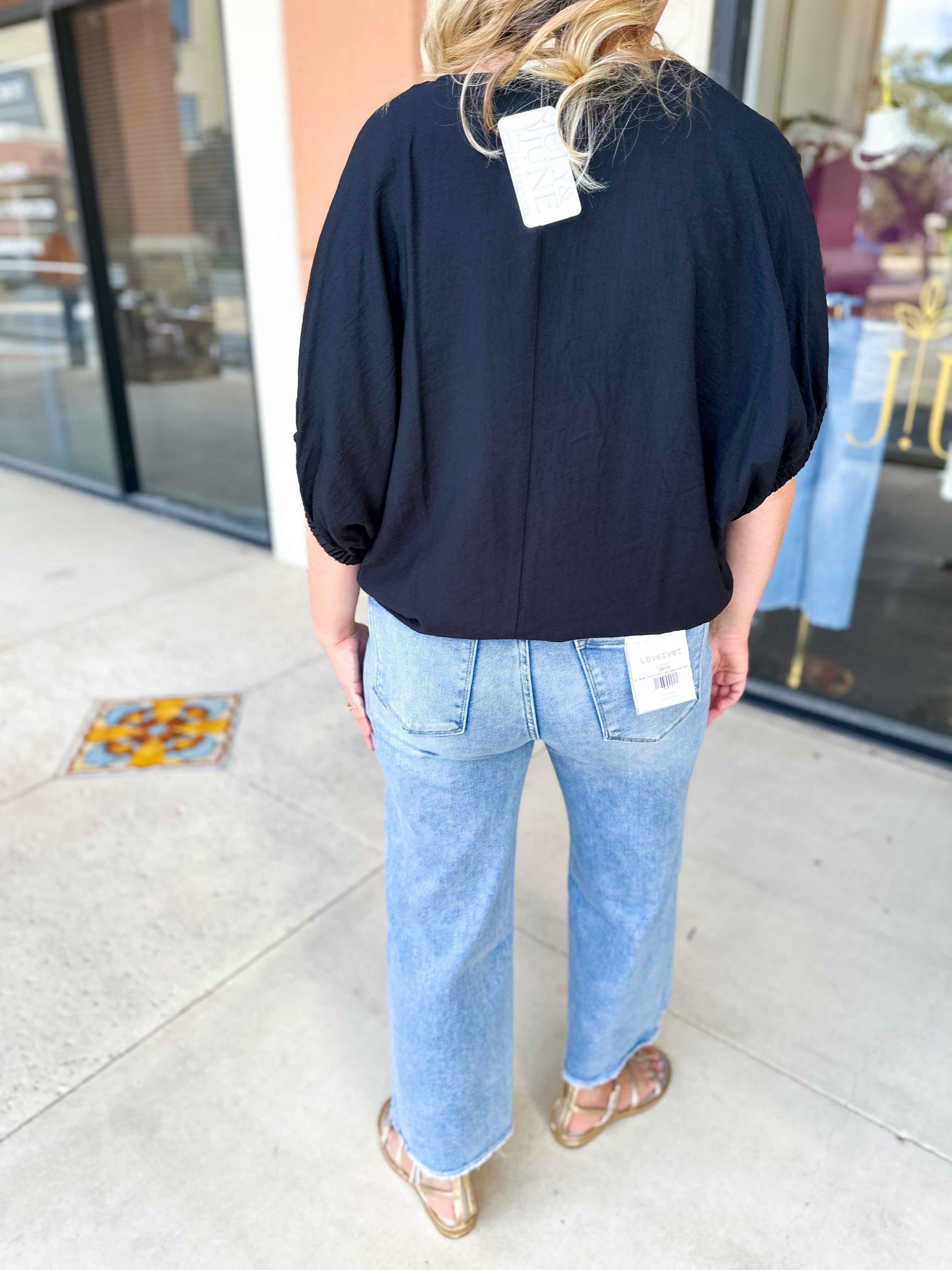 Braided Blouse-200 Fashion Blouses-ENTRO-July & June Women's Fashion Boutique Located in San Antonio, Texas