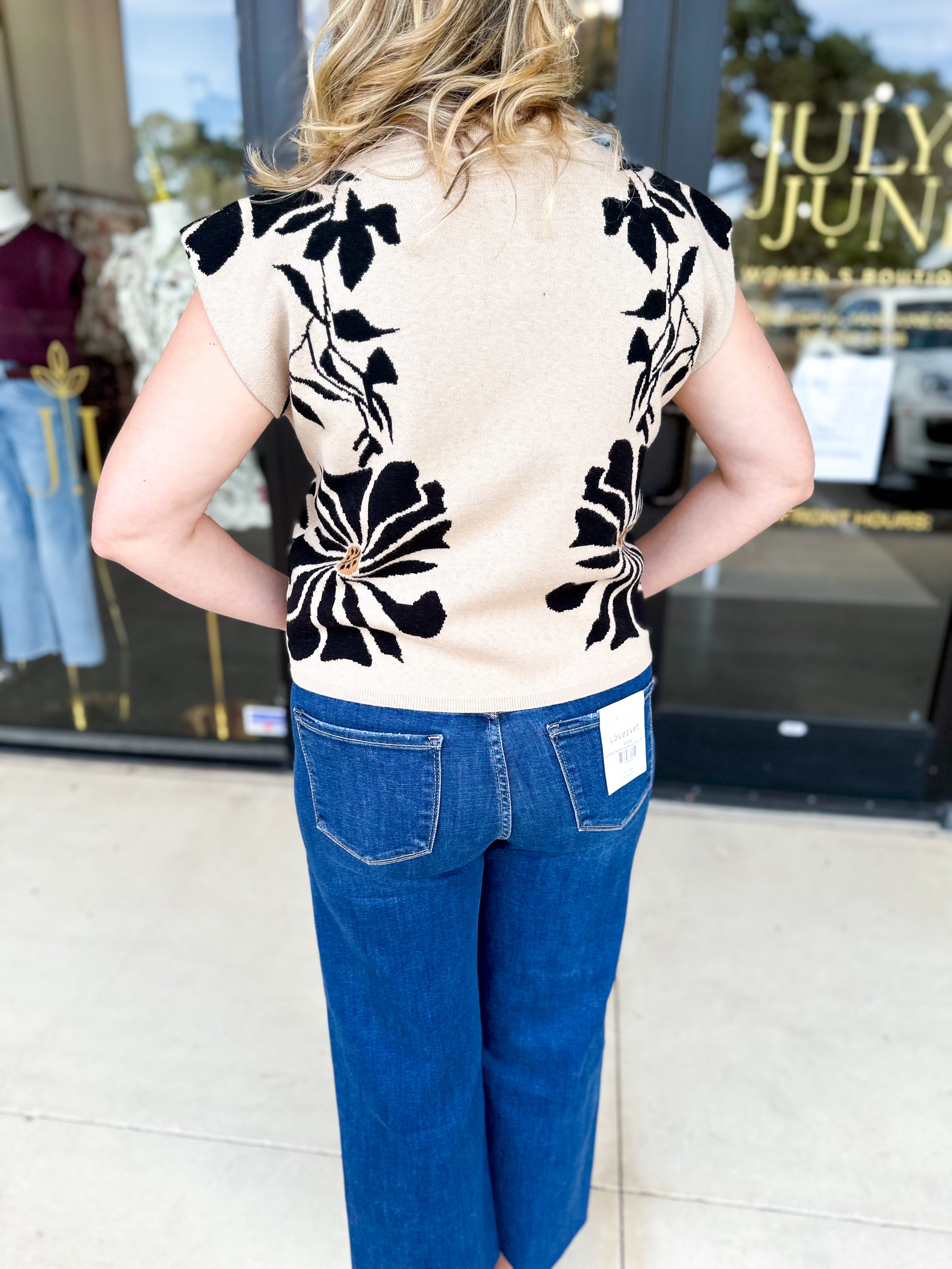 The Brea Sweater Top-230 Sweaters/Cardis-ENTRO-July & June Women's Fashion Boutique Located in San Antonio, Texas