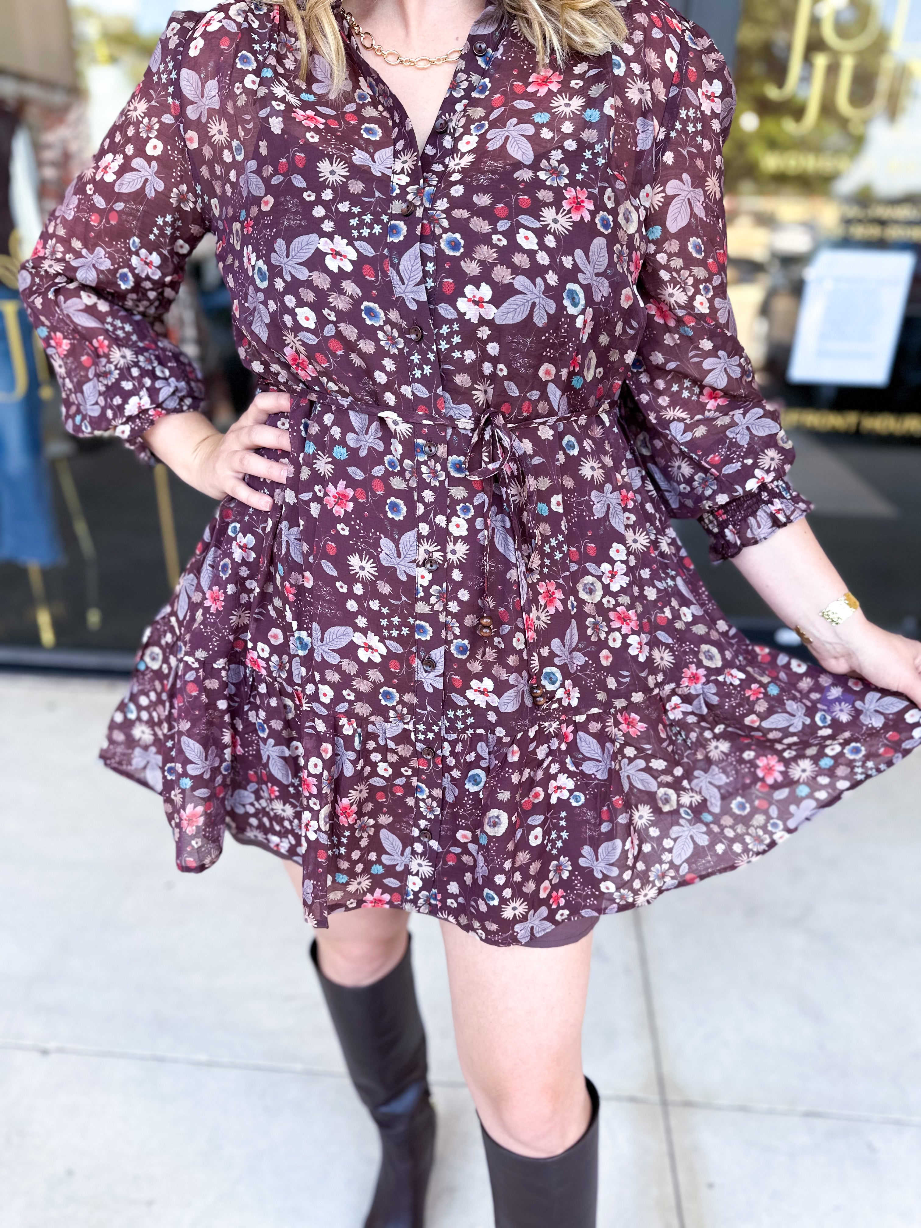 Ester Floral Mini Dress-510 Mini-FATE-July & June Women's Fashion Boutique Located in San Antonio, Texas