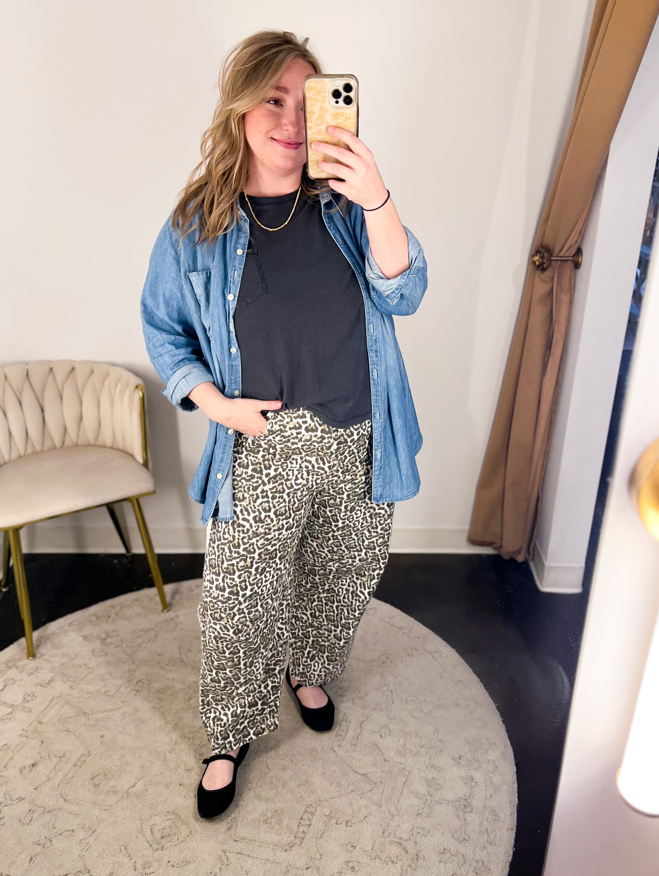 Leopard Barrel Jeans-400 Pants-JODIFL-July & June Women's Fashion Boutique Located in San Antonio, Texas