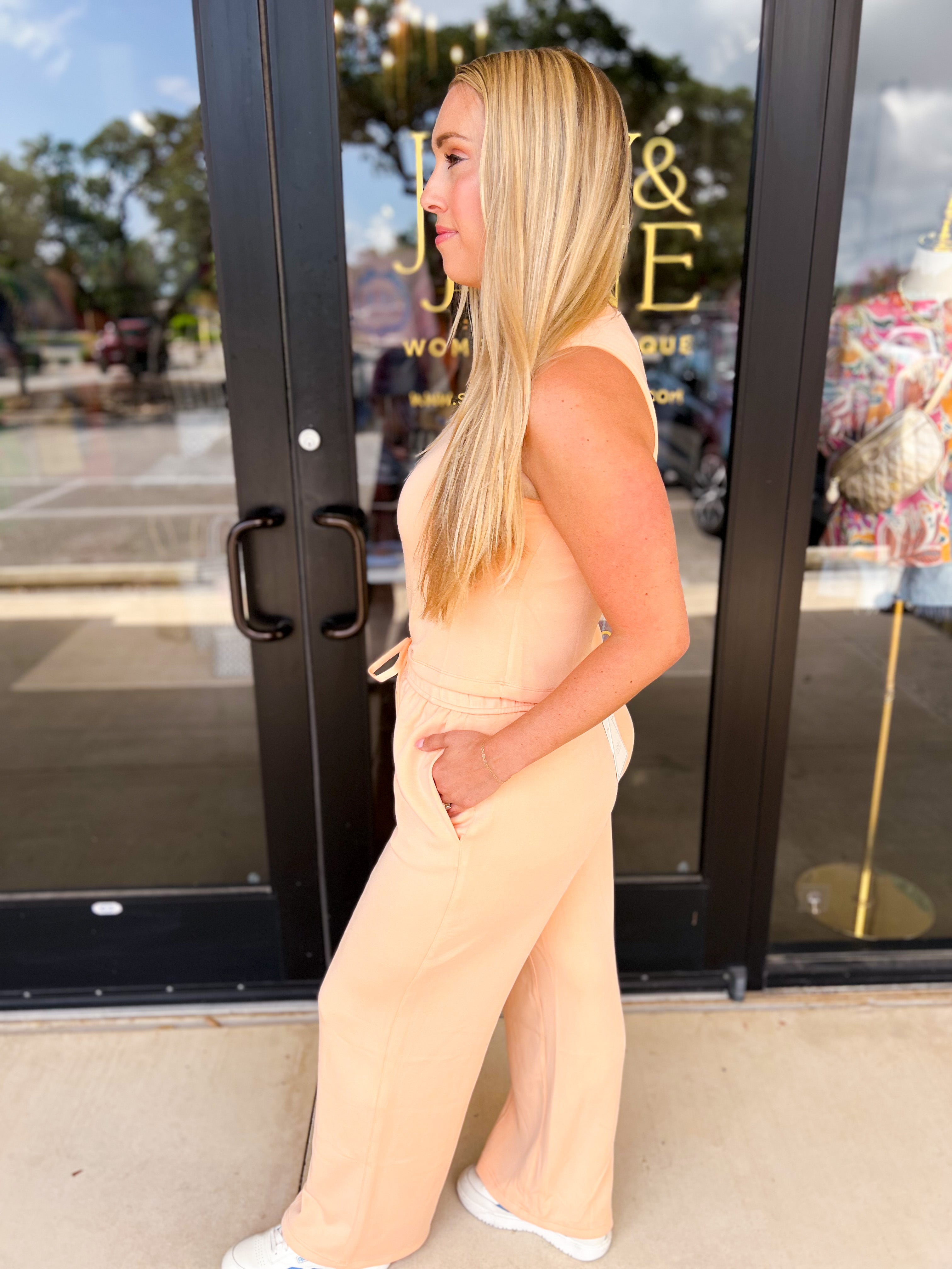 Soft Modal Tanks - Peach-210 Casual Blouses-SKIES ARE BLUE-July & June Women's Fashion Boutique Located in San Antonio, Texas