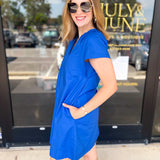 The Melinda Mini Dress - Blue-510 Mini-PINCH-July & June Women's Fashion Boutique Located in San Antonio, Texas