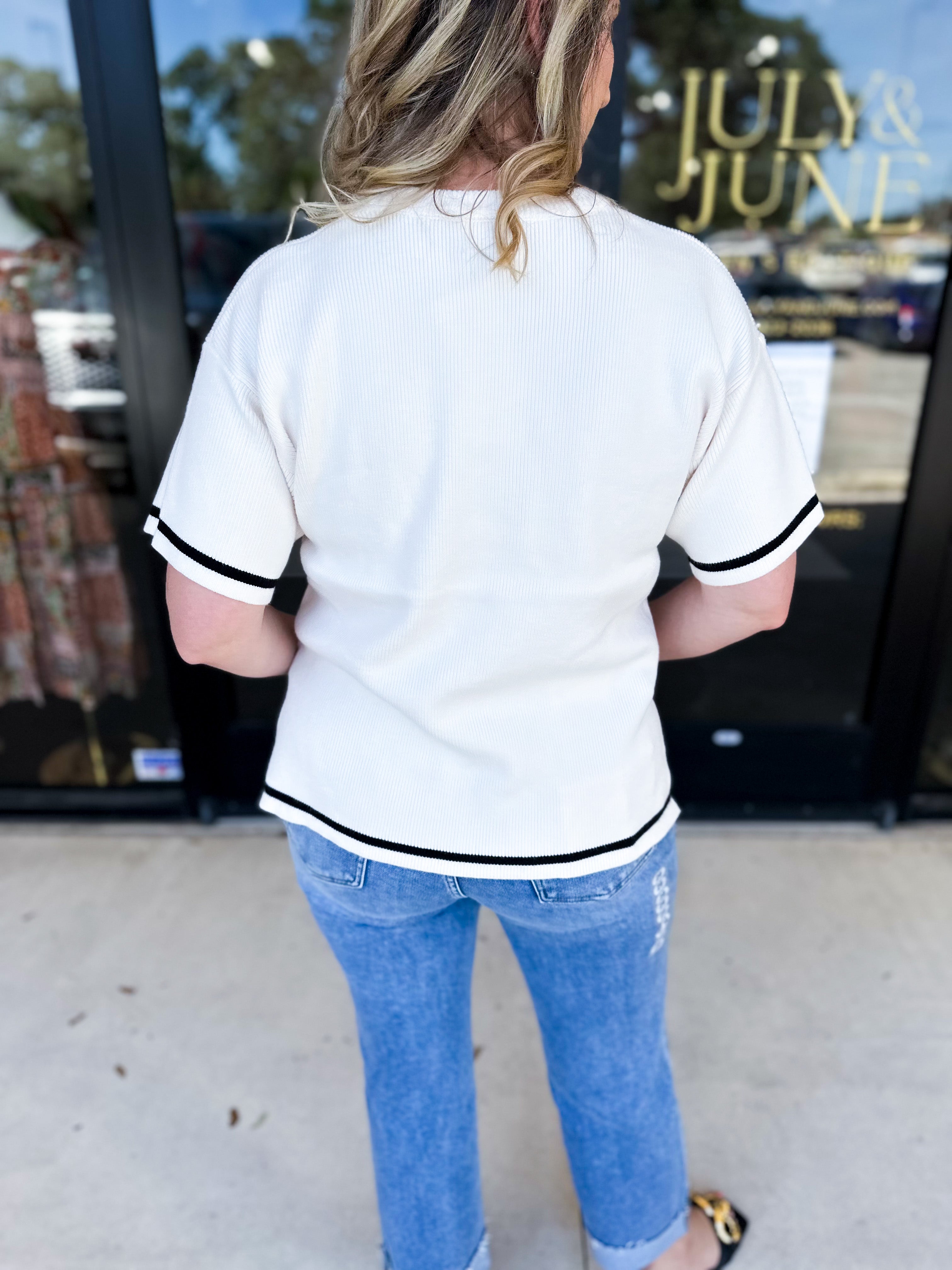 Chic Knit Top-230 Sweaters/Cardis-FATE-July & June Women's Fashion Boutique Located in San Antonio, Texas