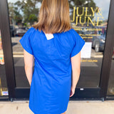 The Melinda Mini Dress - Blue-510 Mini-PINCH-July & June Women's Fashion Boutique Located in San Antonio, Texas