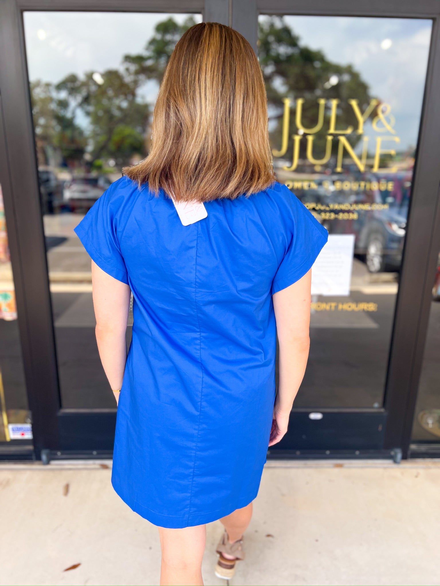 The Melinda Mini Dress - Blue-510 Mini-PINCH-July & June Women's Fashion Boutique Located in San Antonio, Texas
