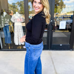 Tailored Knit Long Sleeve - Black-230 Sweaters/Cardis-LISTICLE-July & June Women's Fashion Boutique Located in San Antonio, Texas