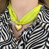 Scarf Necklace - Lime Heart-July & June Women's Boutique -July & June Women's Fashion Boutique Located in San Antonio, Texas