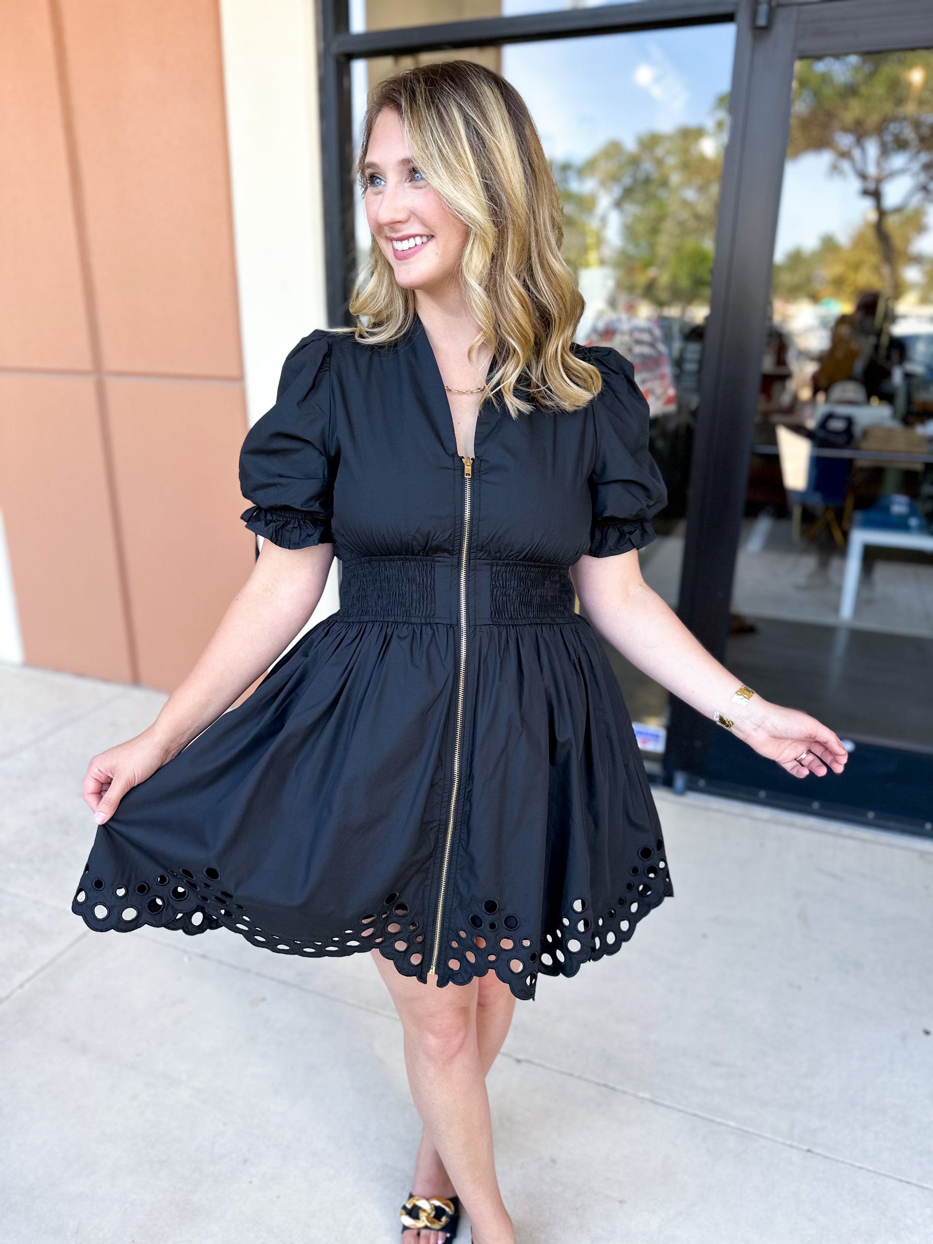 The Adeline Mini Dress - Black-510 Mini-ENTRO-July & June Women's Fashion Boutique Located in San Antonio, Texas
