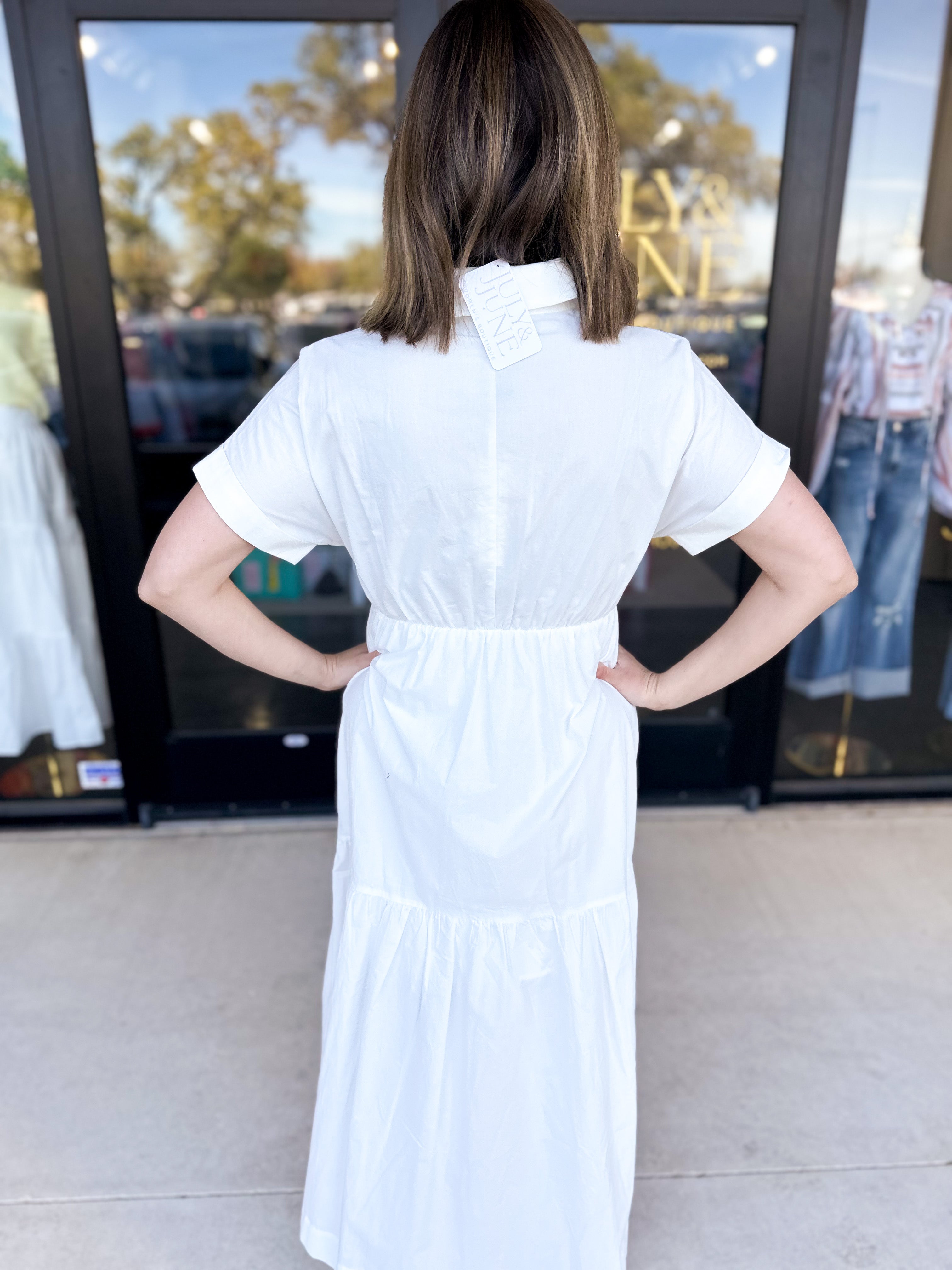 First Lady Midi Dress-500 Midi-PINCH-July & June Women's Fashion Boutique Located in San Antonio, Texas