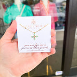 Natalie Wood - Radiant Cross Drop Necklace in Aqua-110 Jewelry & Hair-Natalie Wood-July & June Women's Fashion Boutique Located in San Antonio, Texas