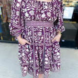 The Wrenlee Mini Dress - Wine-510 Mini-POLOGRAM-July & June Women's Fashion Boutique Located in San Antonio, Texas