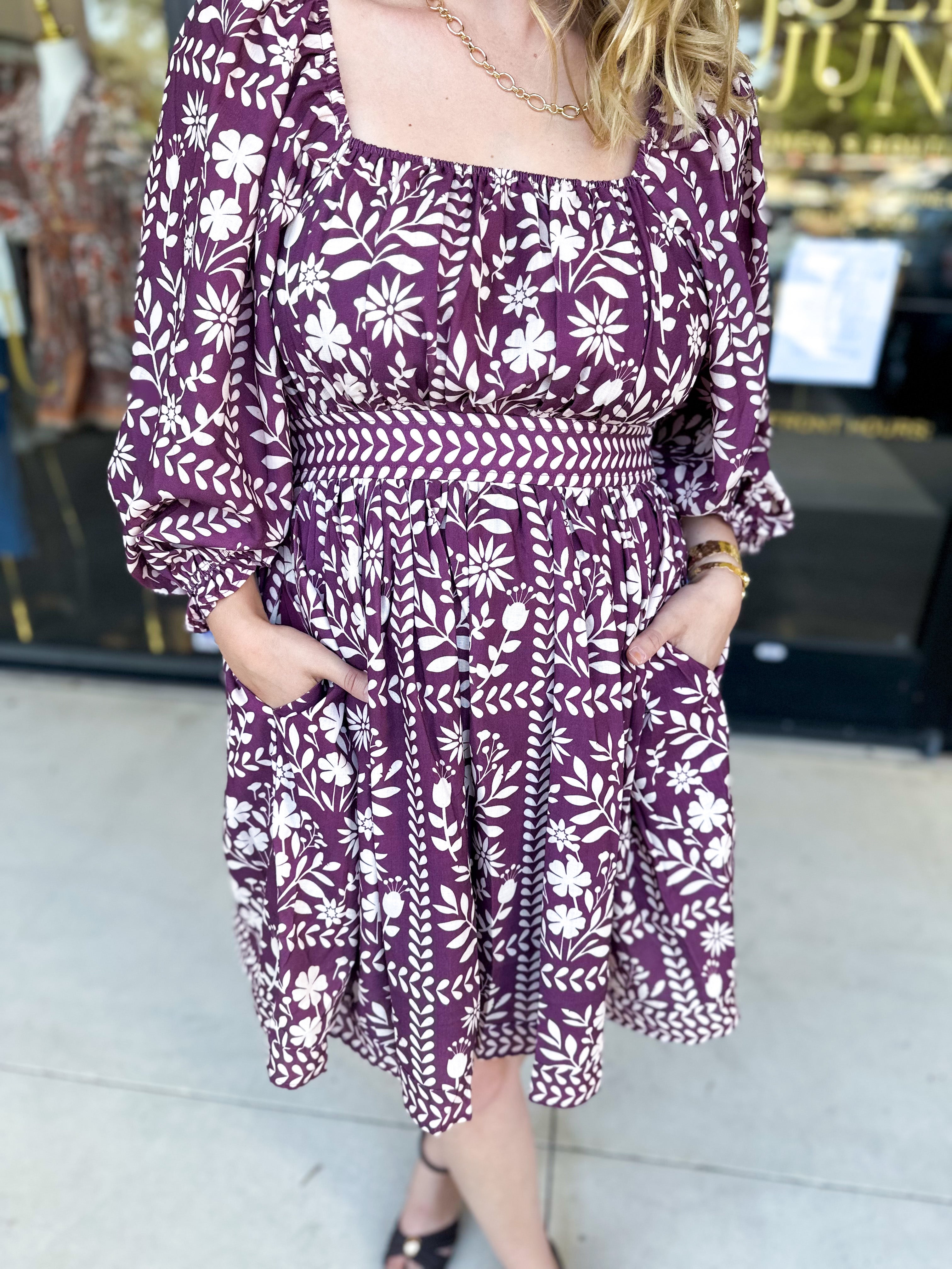 The Wrenlee Mini Dress - Wine-510 Mini-POLOGRAM-July & June Women's Fashion Boutique Located in San Antonio, Texas
