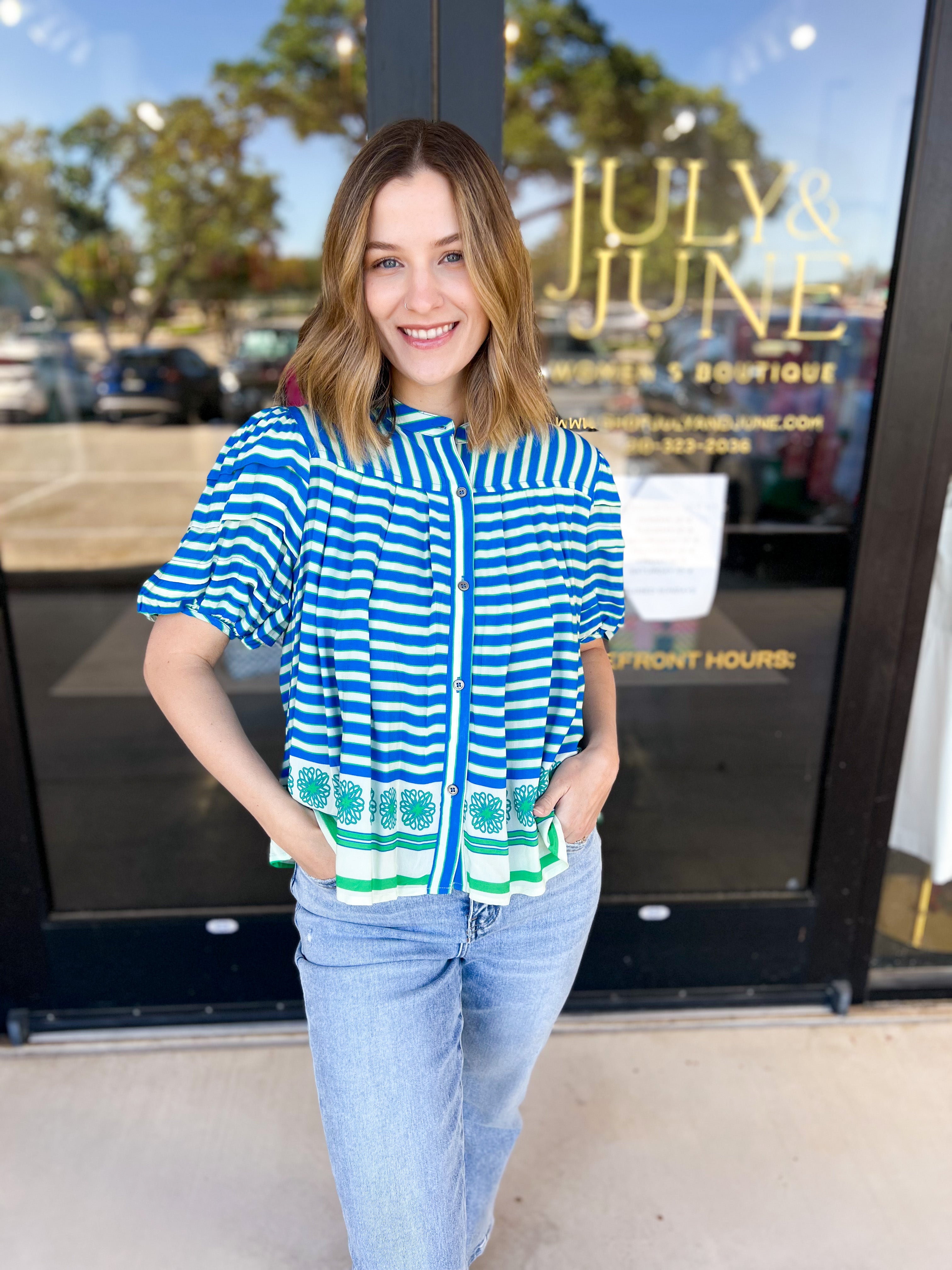 The Ellie Blouse-200 Fashion Blouses-OLIVACEOUS-July & June Women's Fashion Boutique Located in San Antonio, Texas