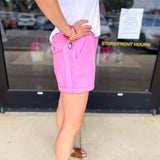 Upscale Shorts - Pink-410 Shorts/Skirts-ENTRO-July & June Women's Fashion Boutique Located in San Antonio, Texas