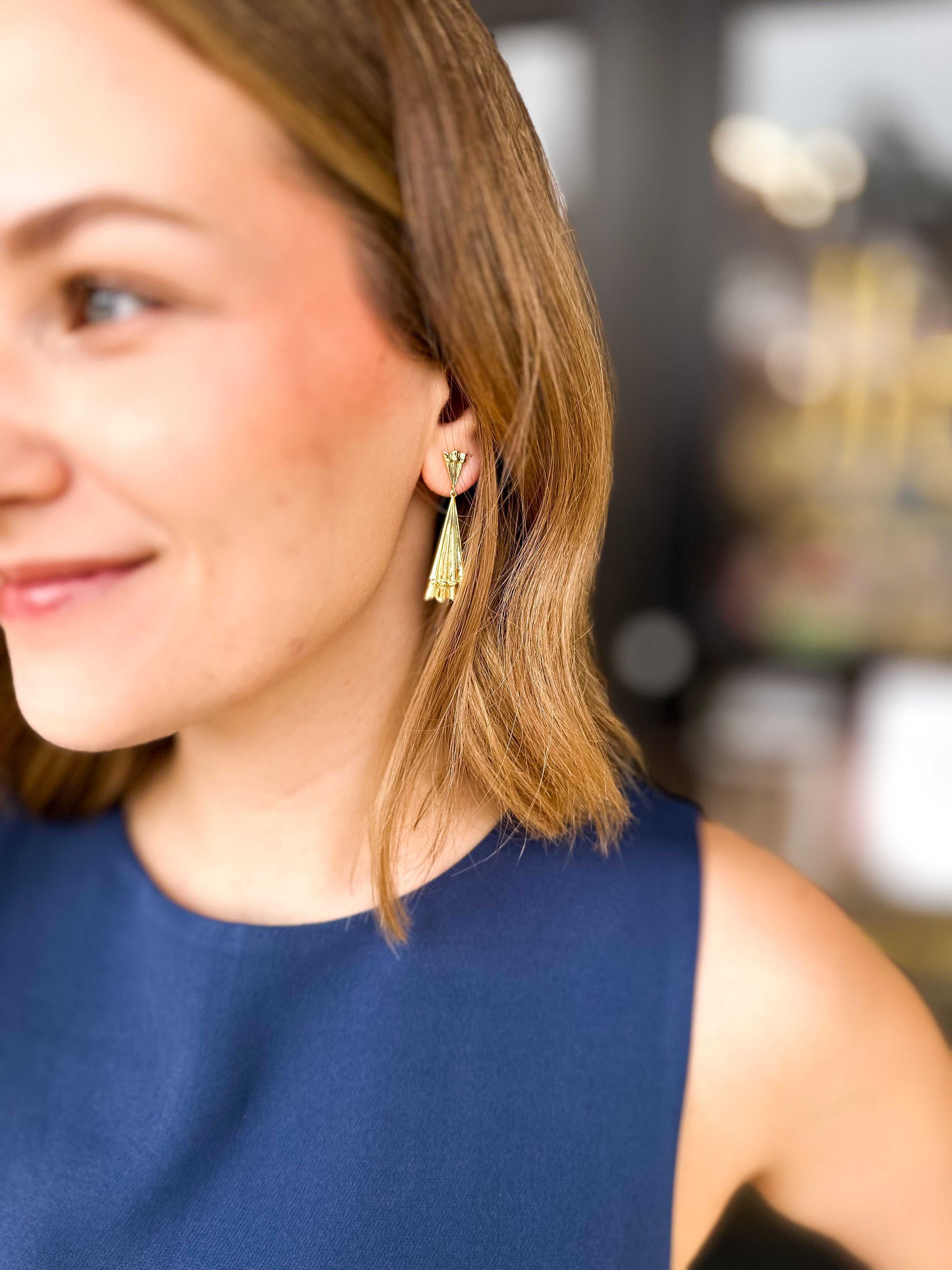 Natalie Wood - Solaris Mini Statement Earrings in Gold-110 Jewelry & Hair-Natalie Wood-July & June Women's Fashion Boutique Located in San Antonio, Texas