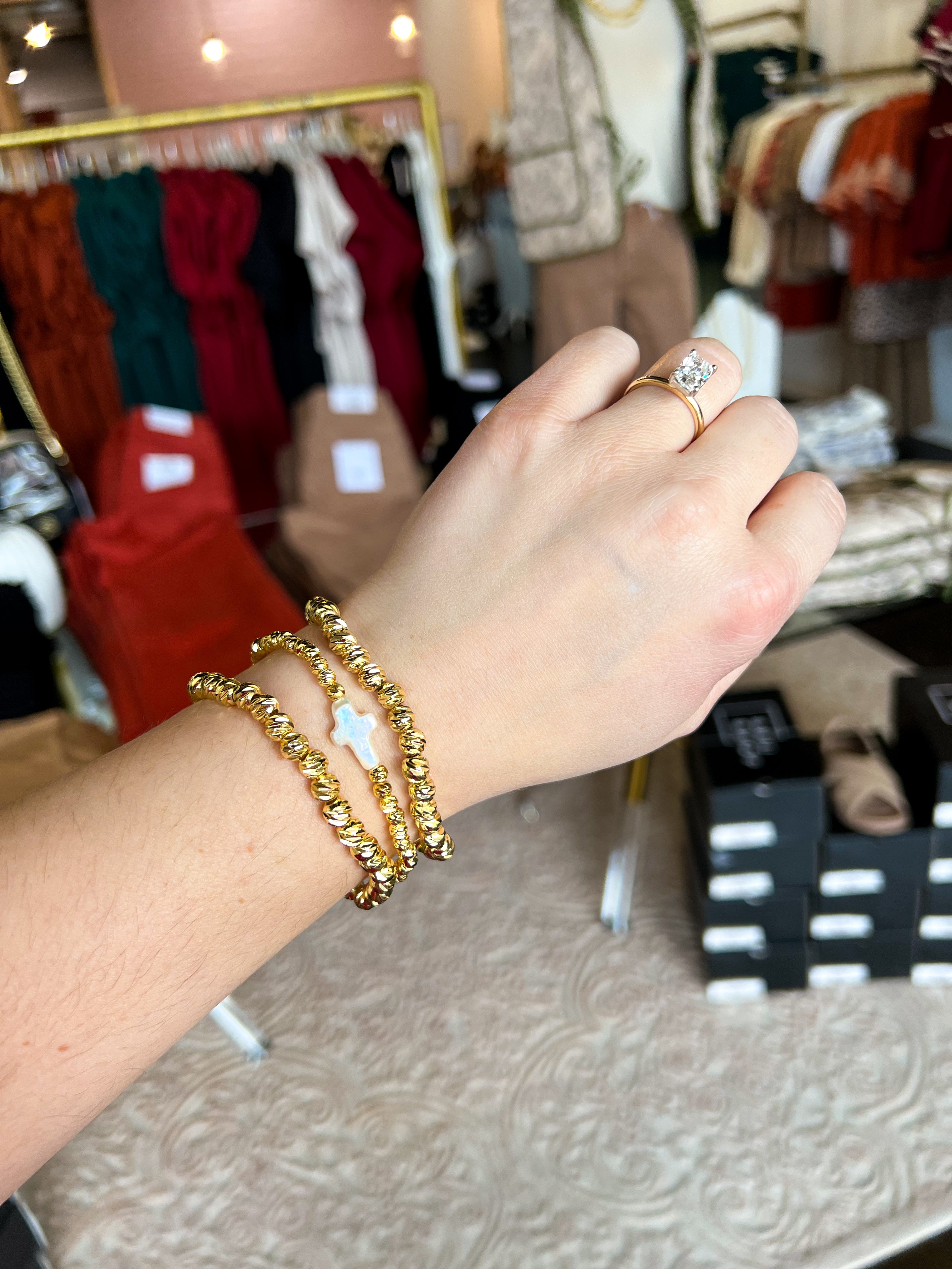 Stretchy Beam Bracelet Large - Easton Elle-110 Jewelry & Hair-Easton Elle-July & June Women's Fashion Boutique Located in San Antonio, Texas