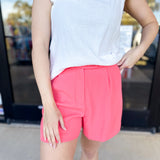 Chic Shorts - Coral Sunset-410 Shorts/Skirts-SKIES ARE BLUE-July & June Women's Fashion Boutique Located in San Antonio, Texas