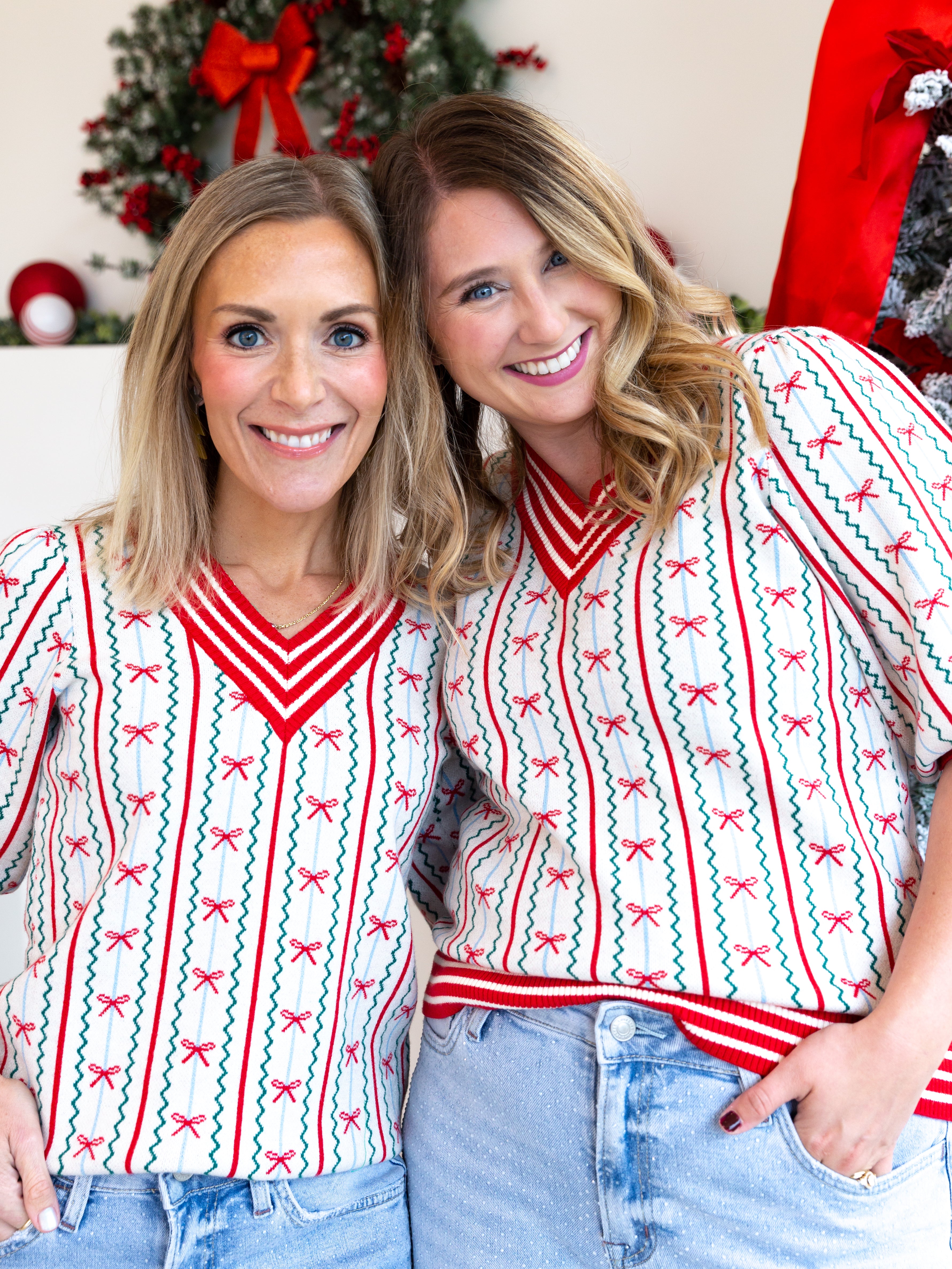 Mary Square - Bow Ivory Sweater-230 Sweaters/Cardis-MARY SQUARE-July & June Women's Fashion Boutique Located in San Antonio, Texas