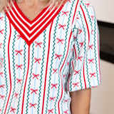 Mary Square - Bow Ivory Sweater-230 Sweaters/Cardis-MARY SQUARE-July & June Women's Fashion Boutique Located in San Antonio, Texas