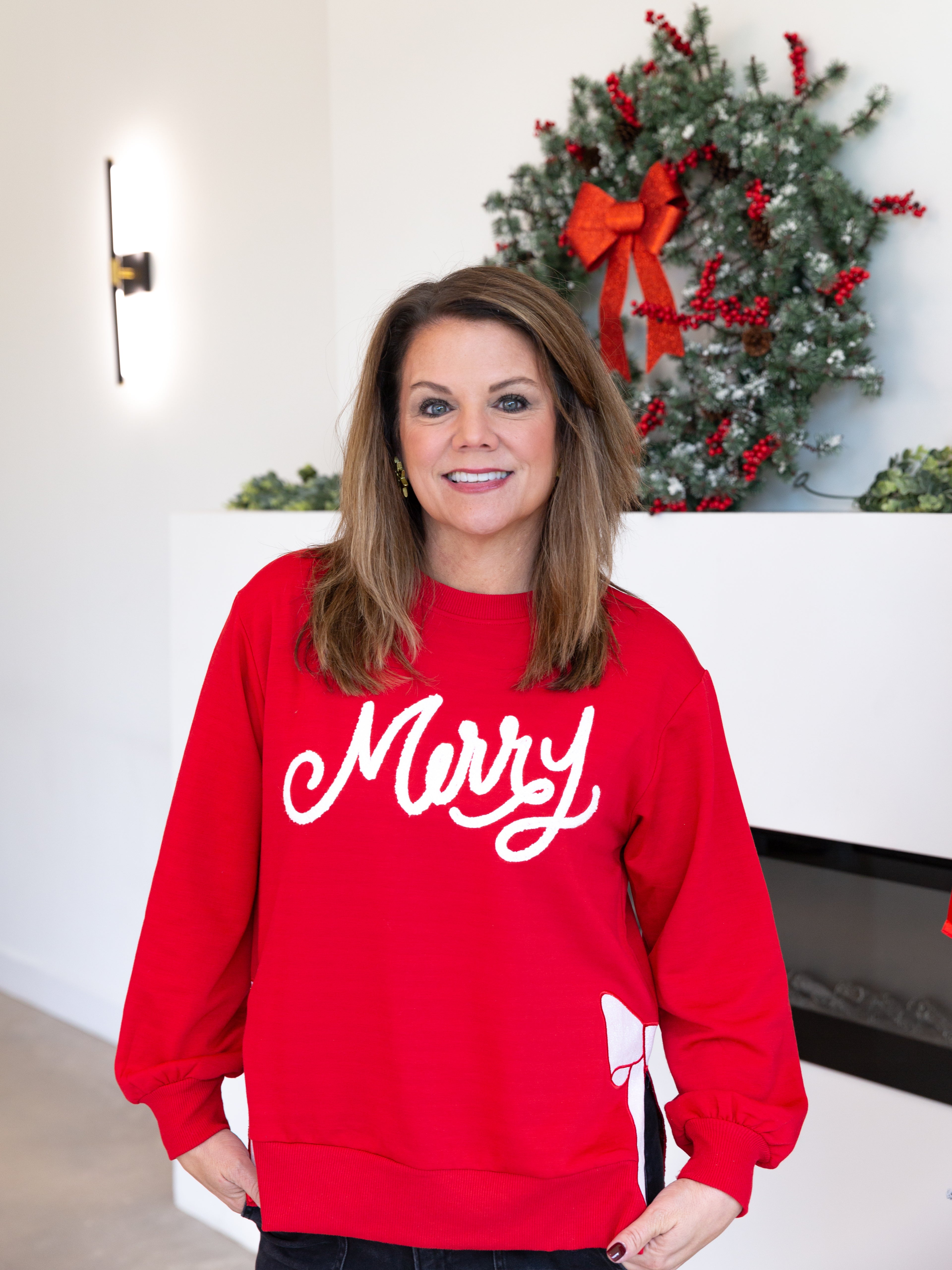 Mary Square - Lakelyn Merry Bow Sweater-230 Sweaters/Cardis-MARY SQUARE-July & June Women's Fashion Boutique Located in San Antonio, Texas
