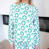 Mary Square - Annie Rosie Wreaths PJ Set-300 Athleisure/Lounge-MARY SQUARE-July & June Women's Fashion Boutique Located in San Antonio, Texas