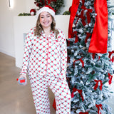 Mary Square - Lattice Garland Bow PJ Set-300 Athleisure/Lounge-MARY SQUARE-July & June Women's Fashion Boutique Located in San Antonio, Texas