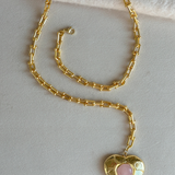 Easton Elle - Large Horseshoe Heart Necklace Pink-110 Jewelry & Hair-Easton Elle-July & June Women's Fashion Boutique Located in San Antonio, Texas