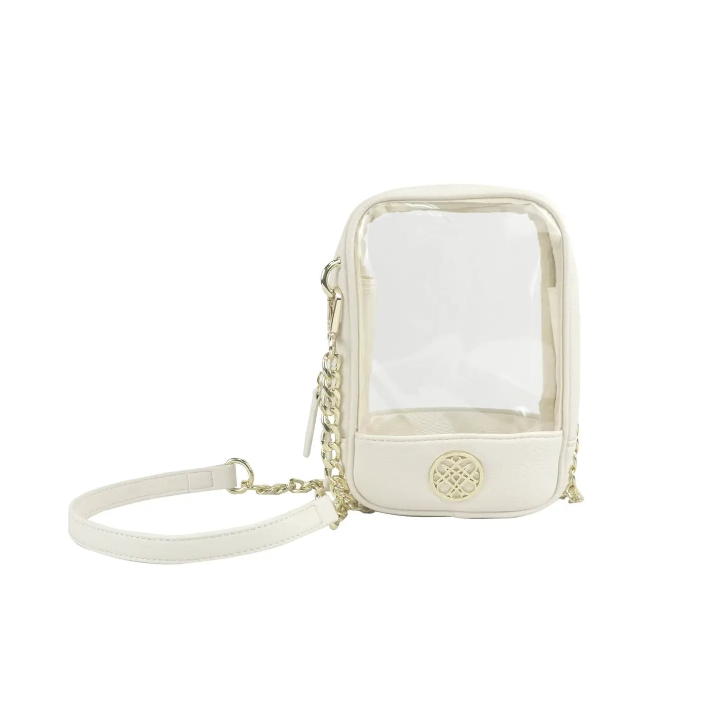 Natalie Wood - Grace Clear Crossbody in Cream-130 Accessories-Natalie Wood-July & June Women's Fashion Boutique Located in San Antonio, Texas