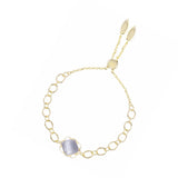 Natalie Wood - Blossom Adjustable Bracelet in Slate Cat's Eye/Gold-110 Jewelry & Hair-Natalie Wood-July & June Women's Fashion Boutique Located in San Antonio, Texas