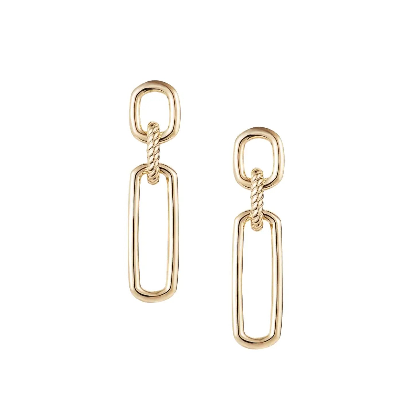 Natalie Wood - She's Spicy Link Statement Earrings in Gold-Natalie Wood-July & June Women's Fashion Boutique Located in San Antonio, Texas