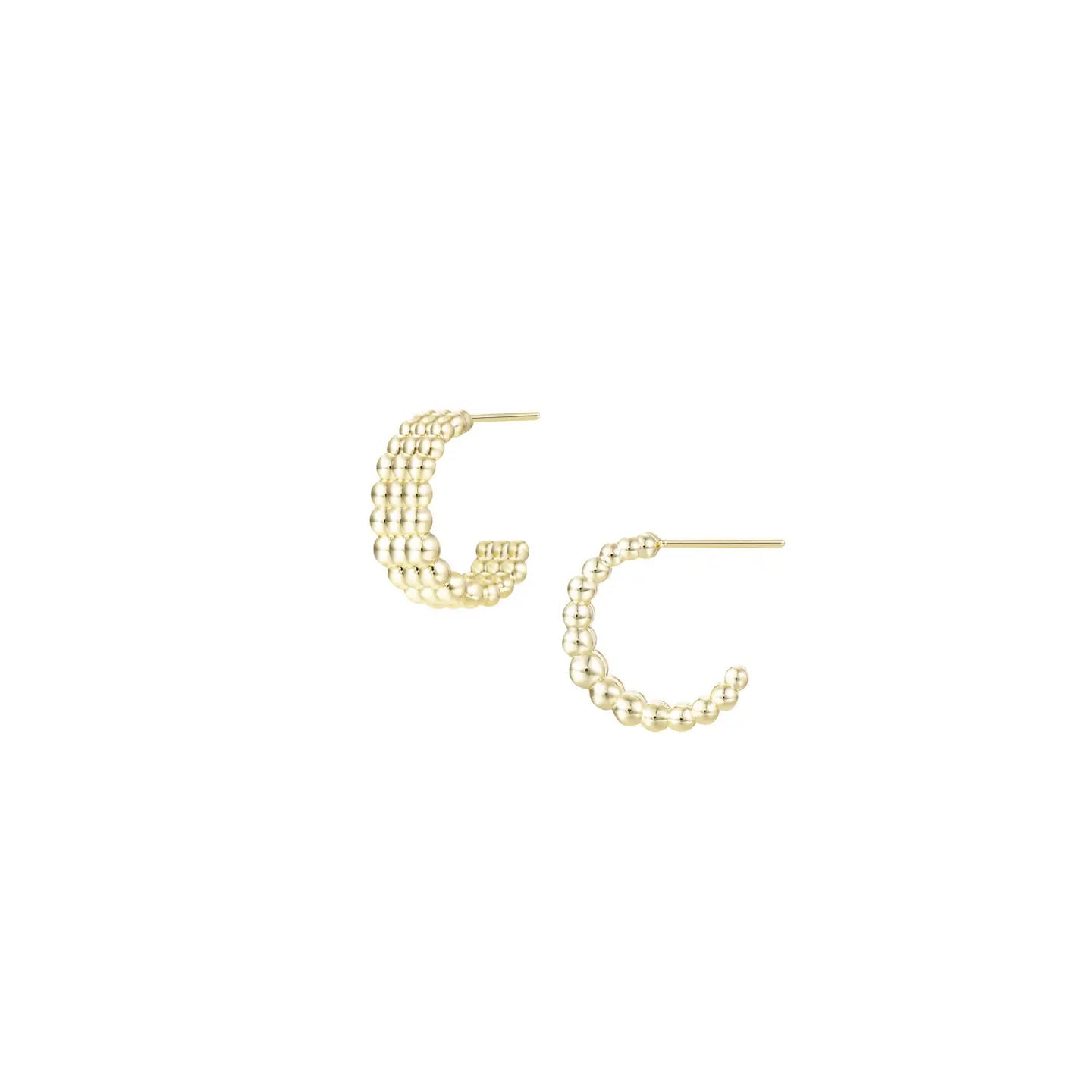 Natalie Wood - Solaris Beaded Hoop Earrings in Gold-110 Jewelry & Hair-Natalie Wood-July & June Women's Fashion Boutique Located in San Antonio, Texas