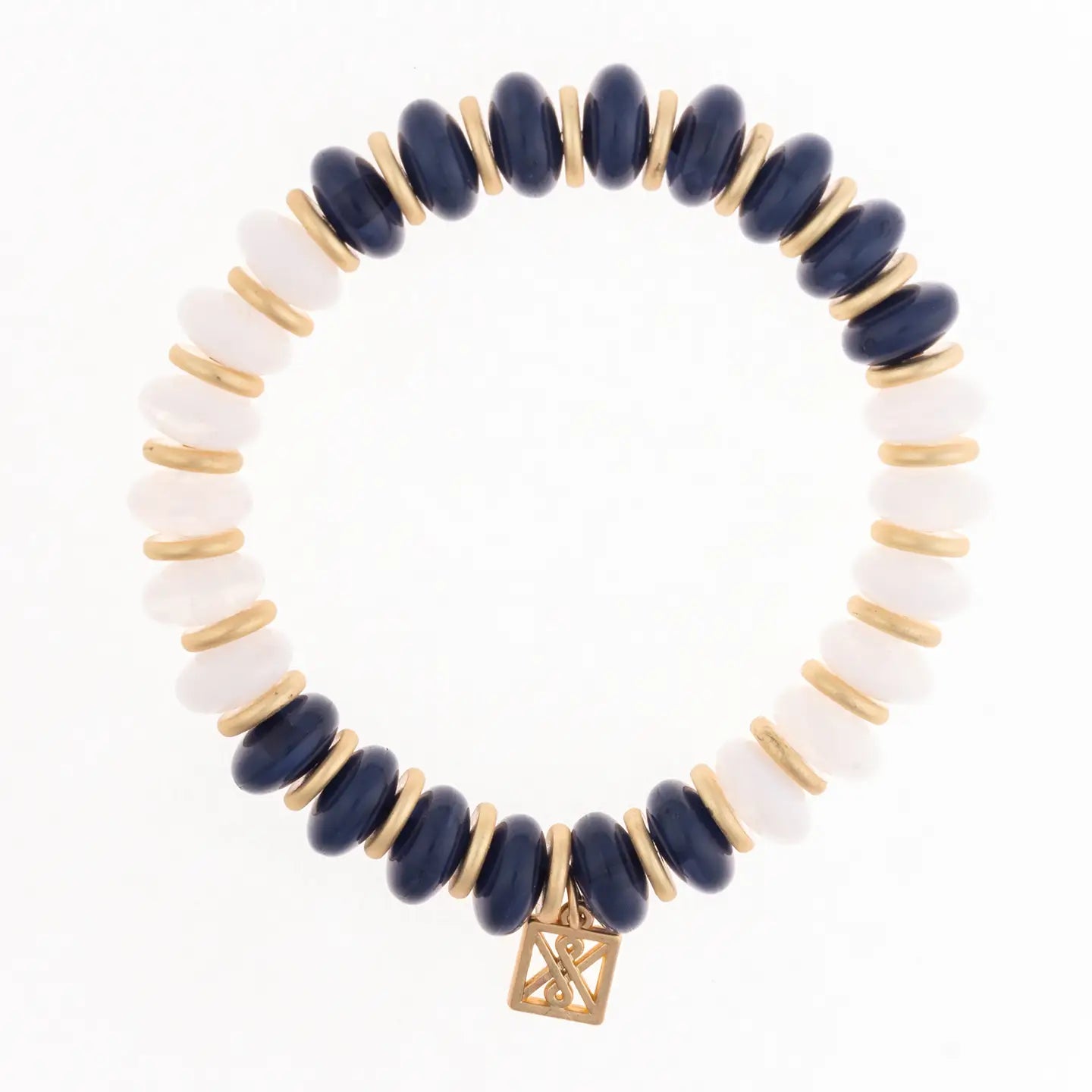 Michelle McDowell - Dallas White Navy Bracelet Set-110 Jewelry & Hair-Michelle McDowell-July & June Women's Fashion Boutique Located in San Antonio, Texas