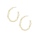 Natalie Wood - Solaris Hoop Earrings in Pearl-110 Jewelry & Hair-Natalie Wood-July & June Women's Fashion Boutique Located in San Antonio, Texas