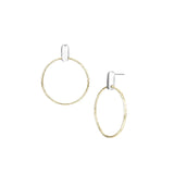 Natalie Wood - Horizon Circle Statement Earrings in Gold/Silver-110 Jewelry & Hair-Natalie Wood-July & June Women's Fashion Boutique Located in San Antonio, Texas