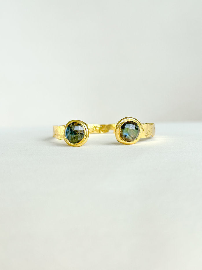 Small Misty Cuff Labradorite Bracelet - Easton Elle-110 Jewelry & Hair-Easton Elle-July & June Women's Fashion Boutique Located in San Antonio, Texas