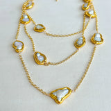 Easton Elle - Triple Freshwater Pearl Necklace-110 Jewelry & Hair-Easton Elle-July & June Women's Fashion Boutique Located in San Antonio, Texas