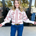 The Vintage Floral Sweater - Cream-230 Sweaters/Cardis-FATE-July & June Women's Fashion Boutique Located in San Antonio, Texas